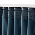 BLÅHUVA Block-out curtains, 1 pair, dark blue, 145x300 cm