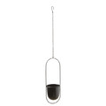 Hanging Plant Pot GoodHome, oval, black