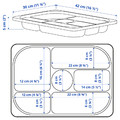 TROFAST Storage tray with compartments, white, 42x30x5 cm