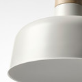 BUNKEFLO Pendant lamp, white/birch, 36 cm