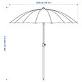 SAMSÖ Patio umbrella, tilting, beige