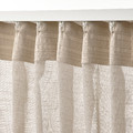 HÄLLEBRÄCKA Sheer curtains, 1 pair, light beige, 145x300 cm