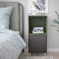 EKET Cabinet combination with legs, dark grey grey-green/metal, 35x35x80 cm