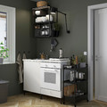 ENHET Kitchen, anthracite, white, 123x63.5x222 cm