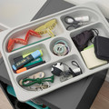 TROFAST Storage combination with boxes/tray, grey grey/green, 34x44x56 cm