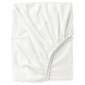 ULLVIDE Fitted sheet, white, 120x200 cm