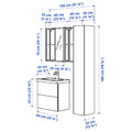 ENHET Bathroom, white/pale grey-green, 64x43x65 cm