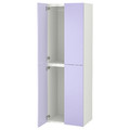 SMÅSTAD / PLATSA Wardrobe, white lilac/with 2 clothes rails, 60x42x181 cm