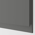 METOD Top cabinet for fridge/freezer, black/Voxtorp dark grey, 60x60 cm