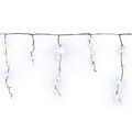 Christmas LED Lighting Curtain Icicles 200 LED 9.6m, warm white, flash, outdoor