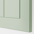 METOD / MAXIMERA High cab for oven/micro w drawer, white/Stensund light green, 60x60x140 cm