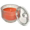 HÖSTAGILLE Scented candle in glass, Sandalwood & patchouli orange, 20 hr