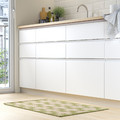 GÅNGSTIG Kitchen mat, flatwoven green/off-white, 60x90 cm