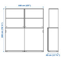 GALANT Storage combination w sliding doors, white, 160x200 cm