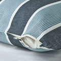 KORALLBUSKE Cushion cover, dark blue light blue/stripe pattern, 50x50 cm