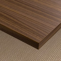 MITTZON Desk sit/stand, electric walnut veneer/white, 140x60 cm