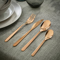 FÖRNUFT 24-piece cutlery set, rose-gold colour