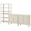 KOLBJÖRN Shelving unit with 2 cabinets, beige, 171x37 cm