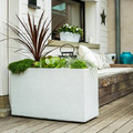 Outdoor Plant Pot Graphit 100 x 40 x 60 cm, white