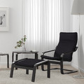 POÄNG Armchair, black-brown, Knisa black