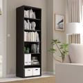 BESTÅ Shelving unit, with 5 shelves/black-brown, 60x40x193 cm