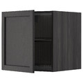 METOD Top cabinet for fridge/freezer, black/Lerhyttan black stained, 60x60 cm