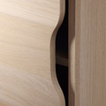 ALEX Storage unit on castors, white stained oak effect/black, 36x76 cm
