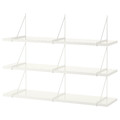 BERGSHULT / PERSHULT Wall shelf combination, white, white, 120x30 cm