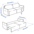 BRISSUND 3-seat sofa-bed, Hakebo light turquoise