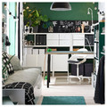 LAGKAPTEN / ADILS Desk, grey-turquoise/black, 140x60 cm