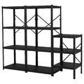 BROR Shelving unit, black, 234x55x190 cm