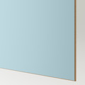 MEHAMN/AULI Pair of sliding doors, aluminium double sided/light blue mirror glass, 150x201 cm