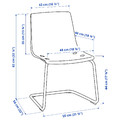 EKEDALEN / TOBIAS Table and 6 chairs, white/transparent chrome-plated, 180/240 cm