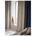 LÖNNSTÄVMAL Block-out curtains, 1 pair, beige, 145x300 cm