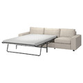 VIMLE 3-seat sofa-bed, with wide armrests/Gunnared beige