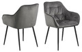 Chair Brooke, velvet, grey