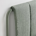 TÄLLÅSEN Upholstered bed frame with mattress, Kulsta grey-green/Valevåg medium firm, 160x200 cm