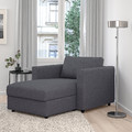 VIMLE Chaise longue, Gunnared medium grey