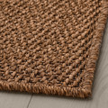 LYDERSHOLM Rug flatwoven, in/outdoor, medium brown, 80x150 cm