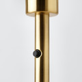 RINGSTA / SKAFTET Floor lamp, white, brass