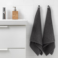 VÅGSJÖN Hand towel, dark grey, 50x100 cm