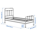 STJÄRNÖ Bed frame, white/Luröy, Standard Single