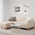 LINANÄS 3-seat sofa, with chaise longue/Vissle beige