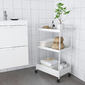 NISSAFORS Trolley, white, 50.5x30x83 cm