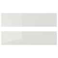 RINGHULT Drawer front, high-gloss light grey, 40x10 cm, 2 pack