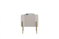 Bedside Table Nightstand Malmi 45 cm, cashmere, crema bianca, gold legs