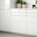 RINGHULT Drawer front, high-gloss white, 80x10 cm, 2 pack