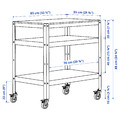 BROR Trolley, grey-green/pine plywood, 85x55 cm