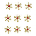 Craft Christmas Self-Adhesive Decoration Set Stars Glitter 9pcs, gold