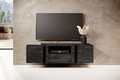 Wall-Mounted TV Cabinet Verica 150 cm, charcoal/black handles